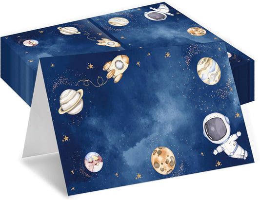 Outer Space Place Cards, Astronaut Party Table Place Cards For Table Setting, Planets Rocket Name Cards For Birthday Party Baby Shower Dinner Wedding, 25 Cards Included -10