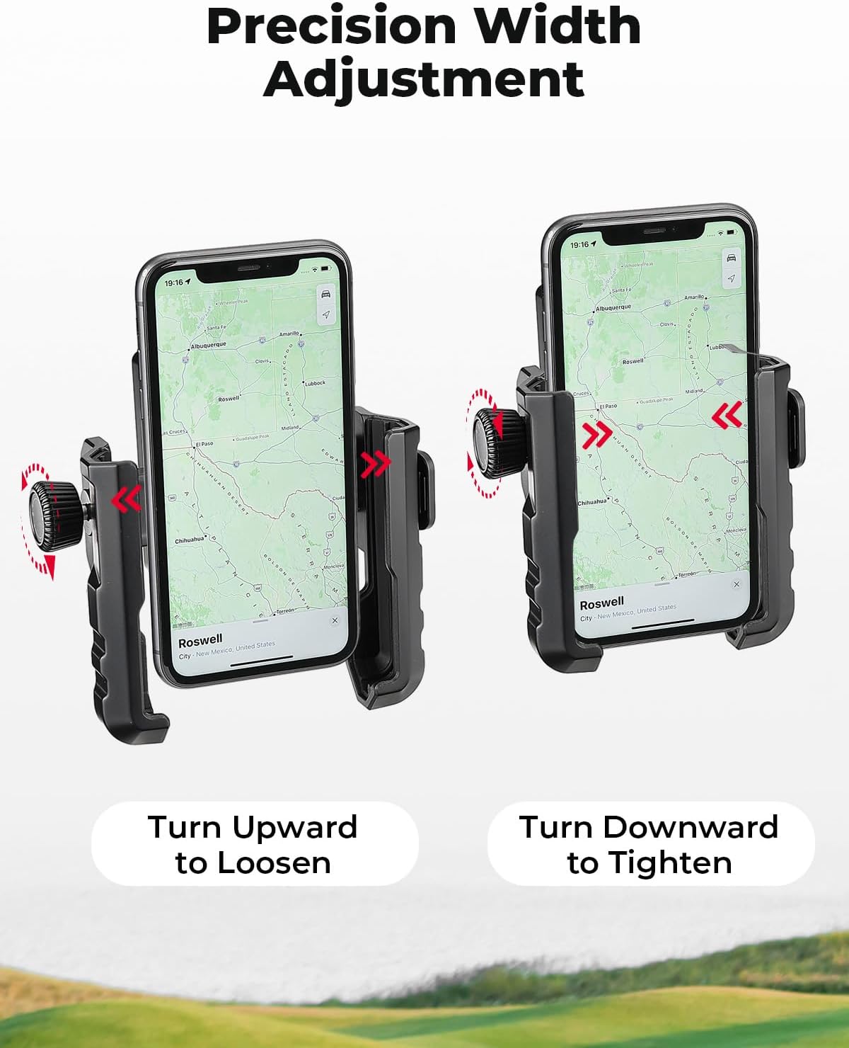 KEMIMOTO Magnetic Golf Cart Phone Holder, Tractor Phone Mount Compatible with Kubota Tractor, EZGO, Club Car, 360° Rotatable Golf Phone Caddy for iPhone/Galaxy/Google Pixel & More Cellphone