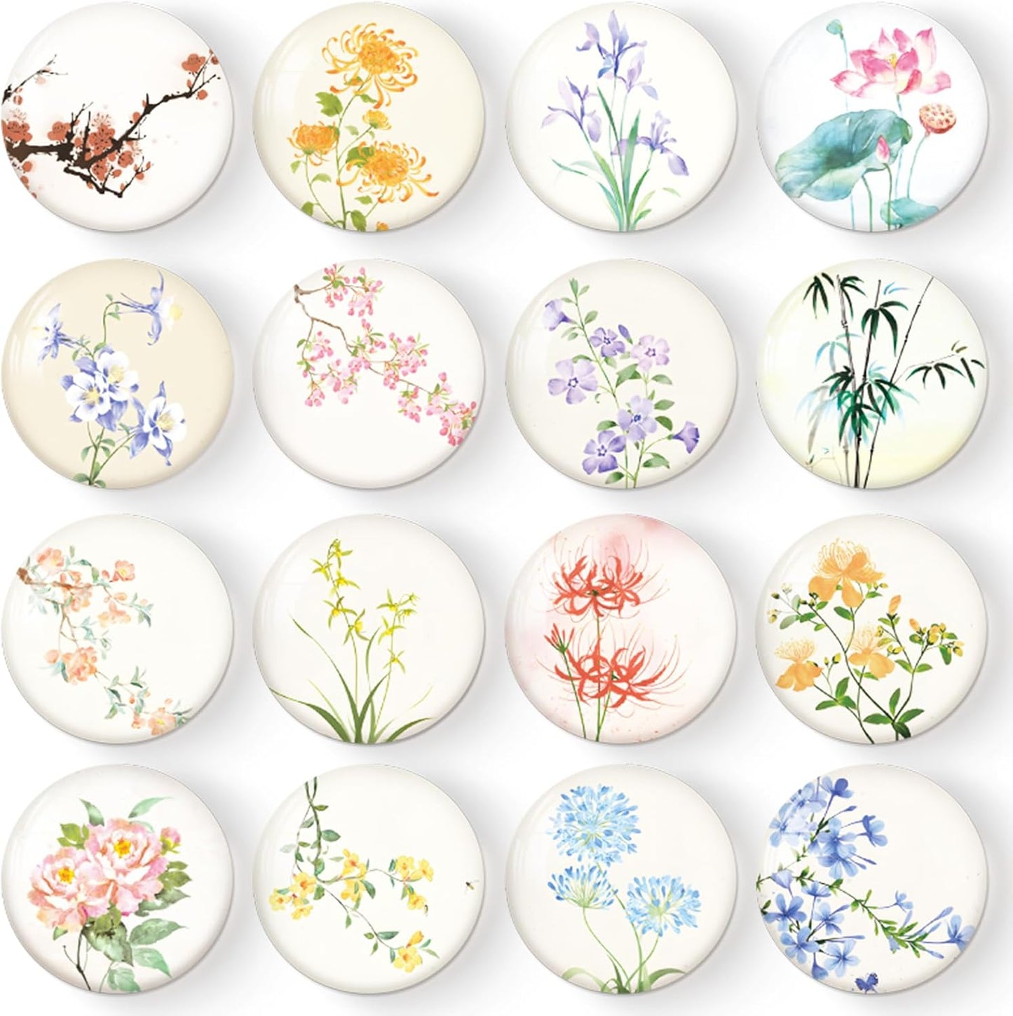 MORCART 16PCS Fridge Magnets Art Magnets Decoration for Refrigerator Locker Whiteboard Decorative Magnetic Board Cabinets Classroom Office Cubicle School Cute