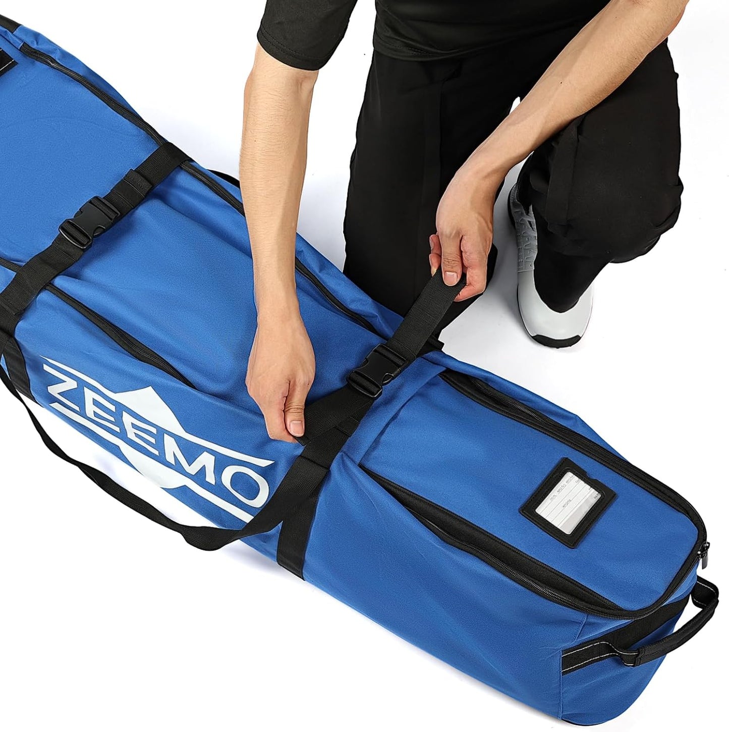 ZEEMO Golf Travel Bag, Full-Open Protective & Wheeled Airline-Approved Case for Clubs, Cart&StandBag, Soft-Sided Waterproof Cover Made of Heavy Duty Oxford