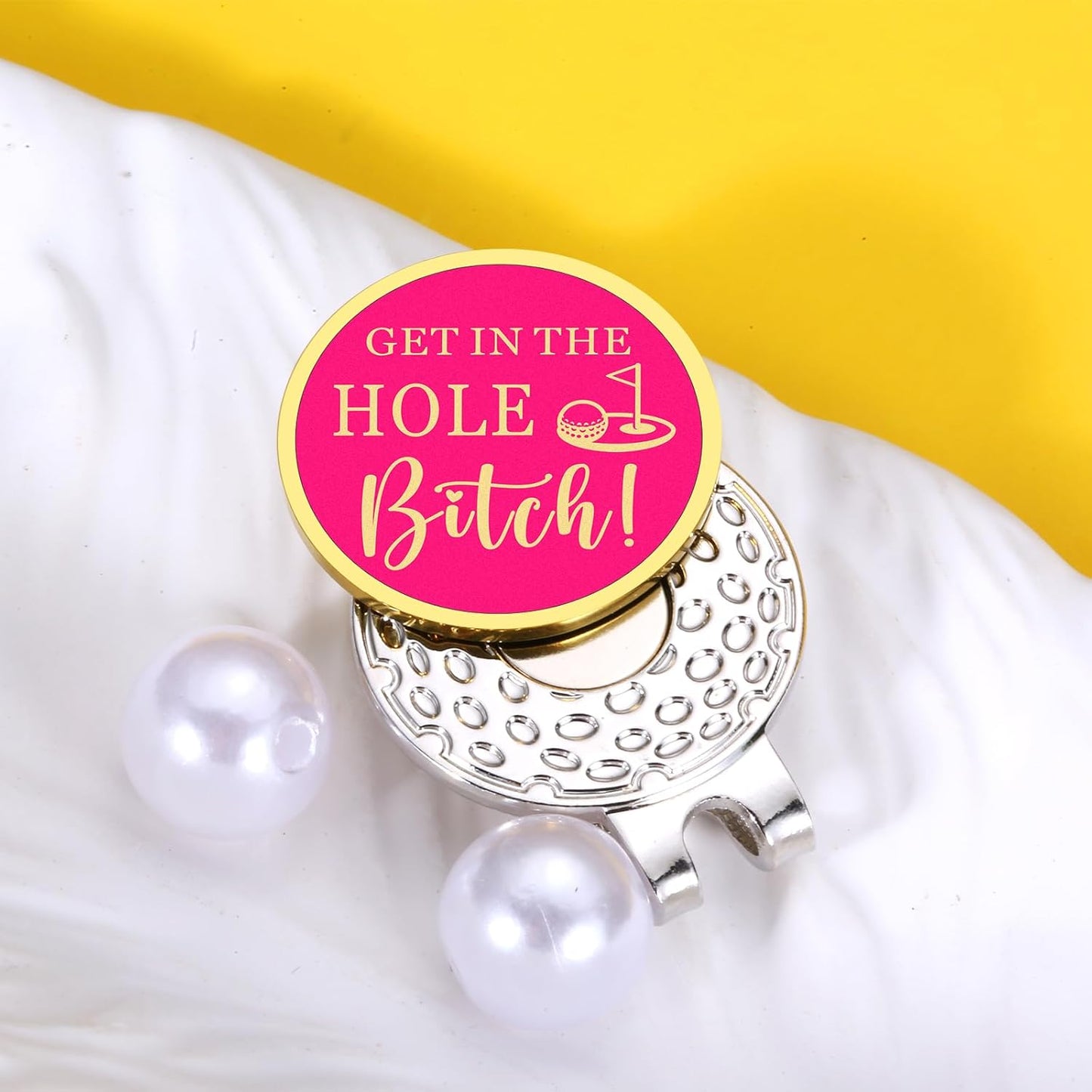 TI-EDC Funny Golf Women's Ball Marker Hat Clip, Golf Stocking Stuffer for Women, Womens Funny Golf Accessories, Funny Golf Ball Marker Accessories, Valentines Day Gifts for Girlfriend