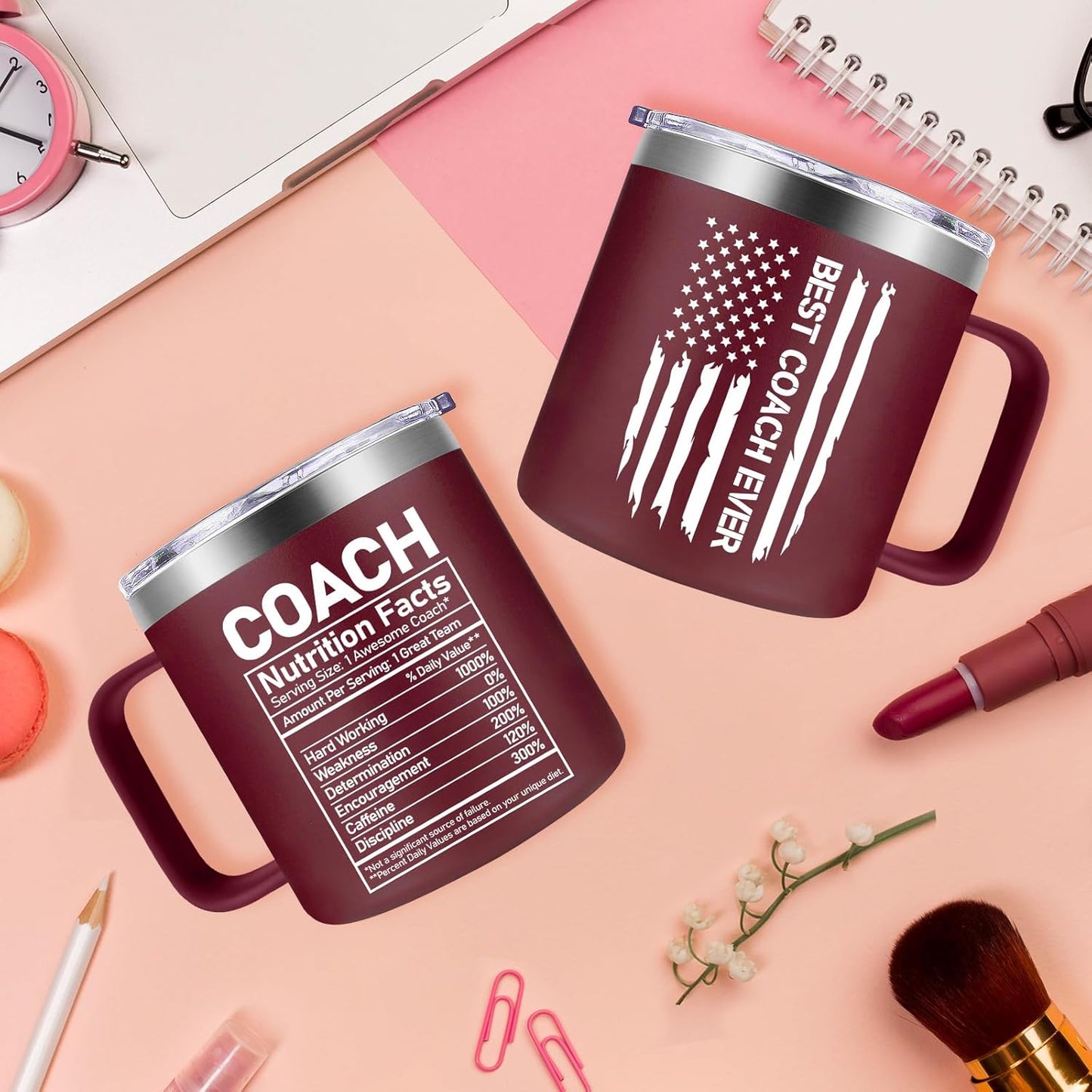 Fufendio Coach Gifts for Women - Best Coach Ever Mug 14oz - Football, Basketball, Baseball Coaches Appreciation Gifts - Christmas Gift for Soccer, Volleyball, Softball