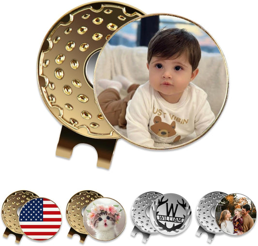 Personalized Golf Ball Markers with Hat Clip