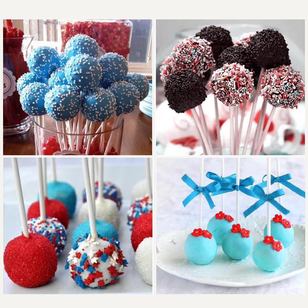Newk Cake Pops Silicone Molds, 2 Pink and 2 Blue – Non-Stick, Food-Grade Silicone for Baking, Candy, and DIY Treats (Pack of 4)