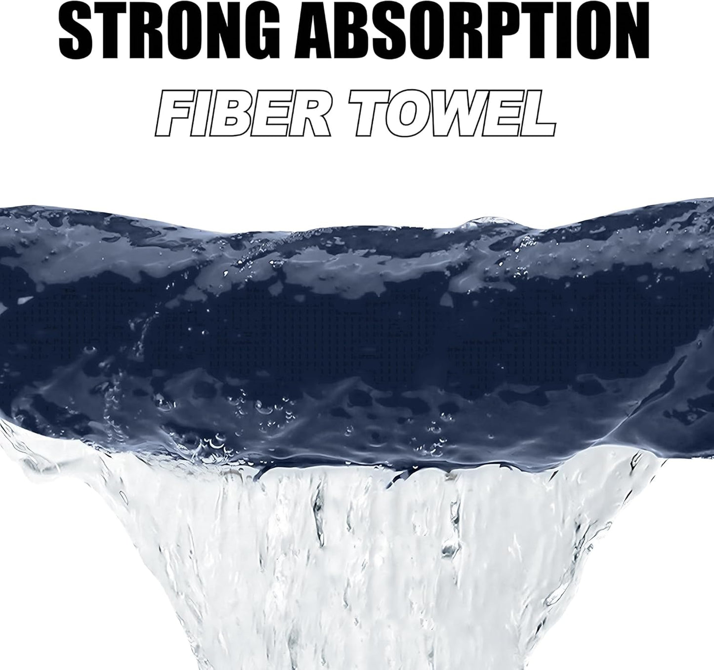 Magnetic Golf Towel with Clip, Microfiber Waffle Design - Industrial Strength Magnet for Strong Hold to Golf Bags, Carts & Clubs - Navy Blue