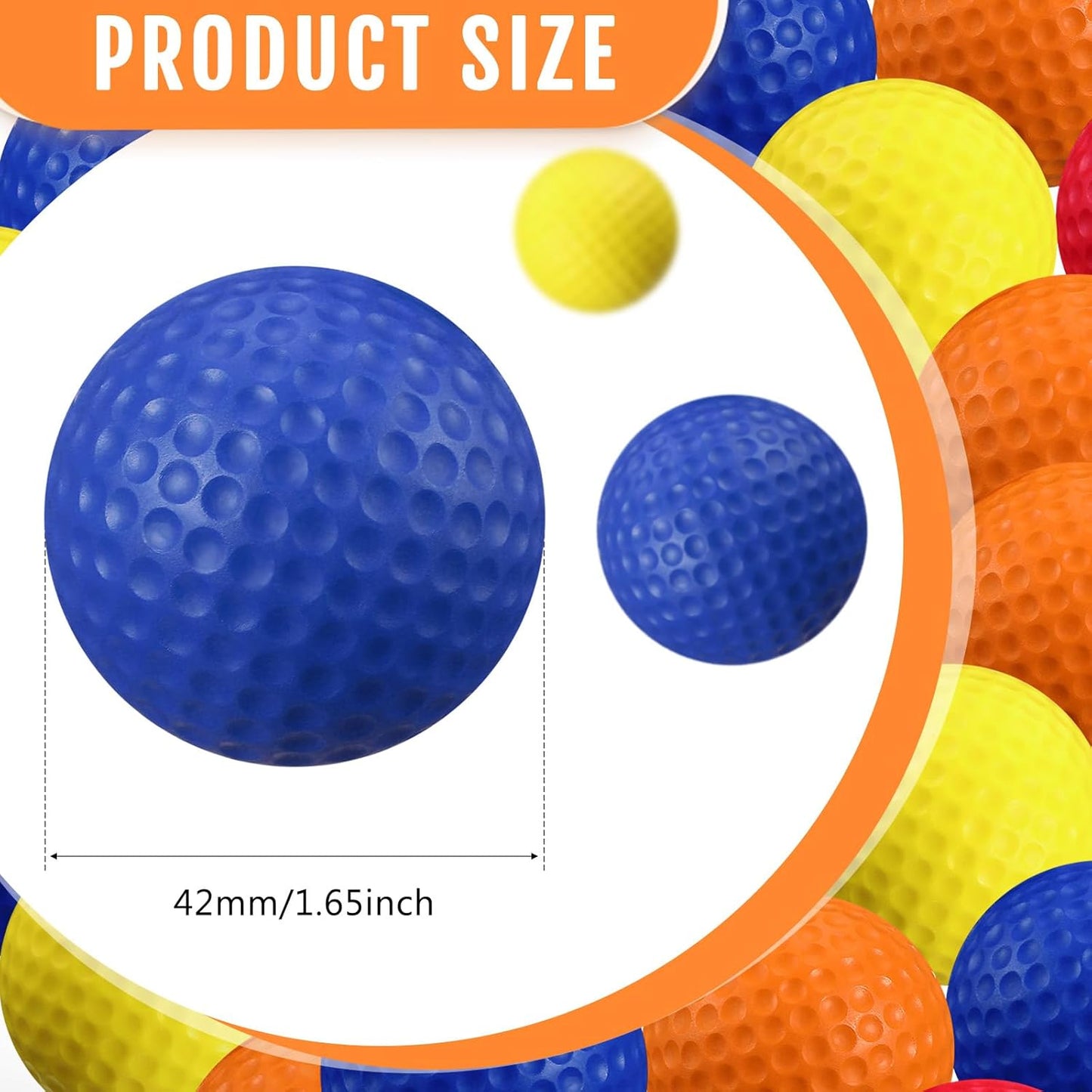 Junkin 80 Pcs Foam Golf Balls Rubber Practice Balls Realistic Feel and Flight Sport Training for Indoor or Outdoor Backyard Golf Training