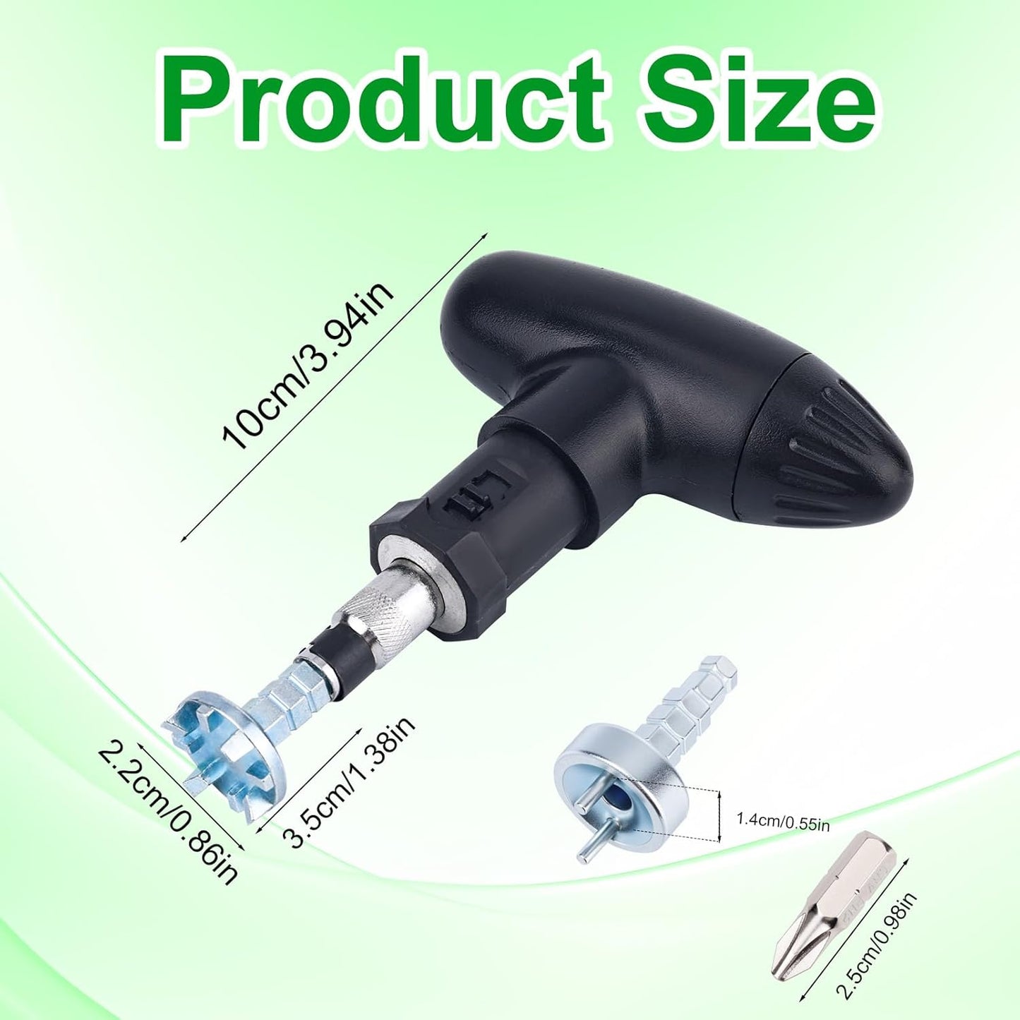 Golf Shoe Spike Wrench, Iron & Plastic Handle Universal Ratchet Action Spike Remover Golf Cleat Adjustment Tool for Easy Cleat Replacement