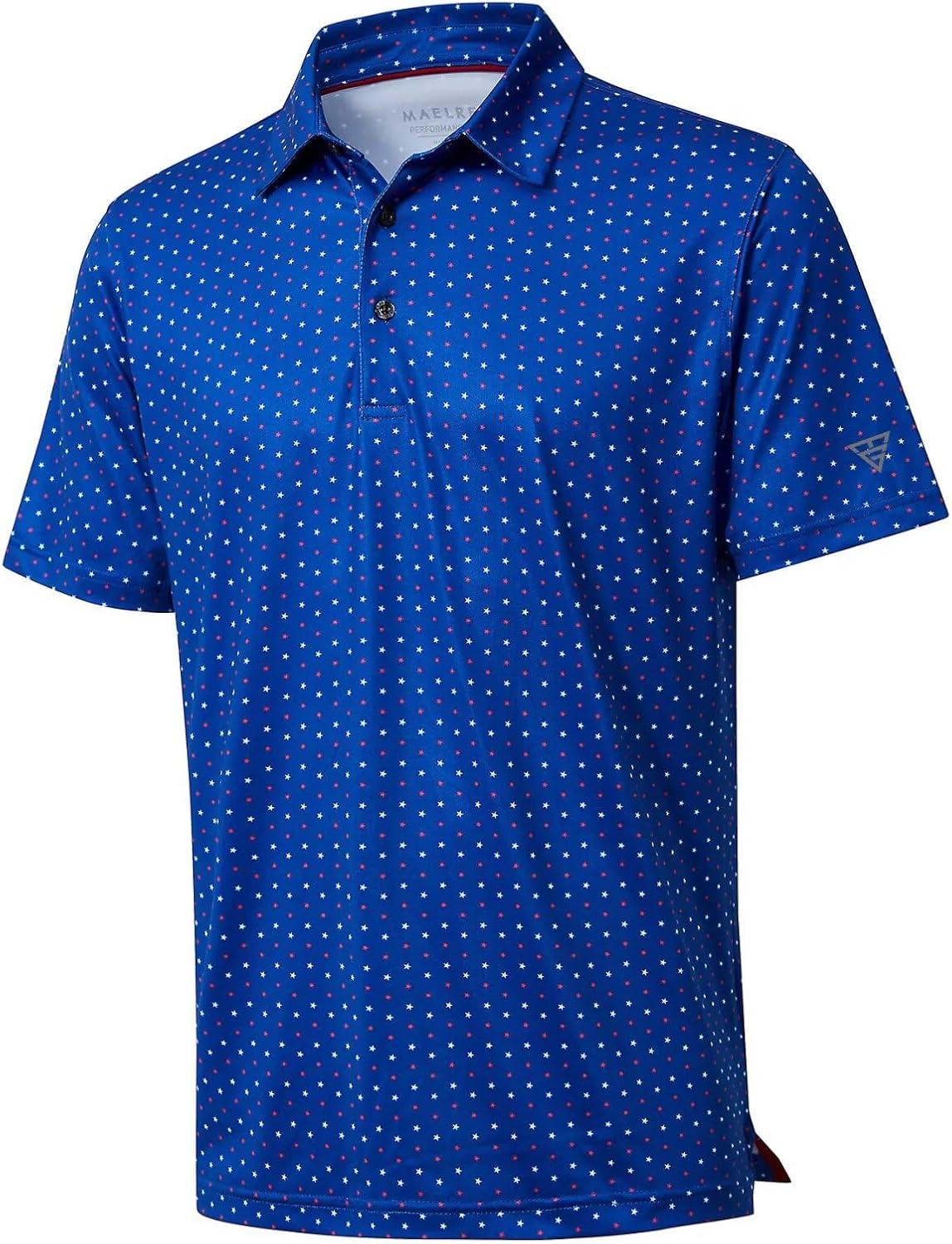 Golf Shirts for Men Dry Fit Short Sleeve Print Performance Moisture Wicking Polo Shirt