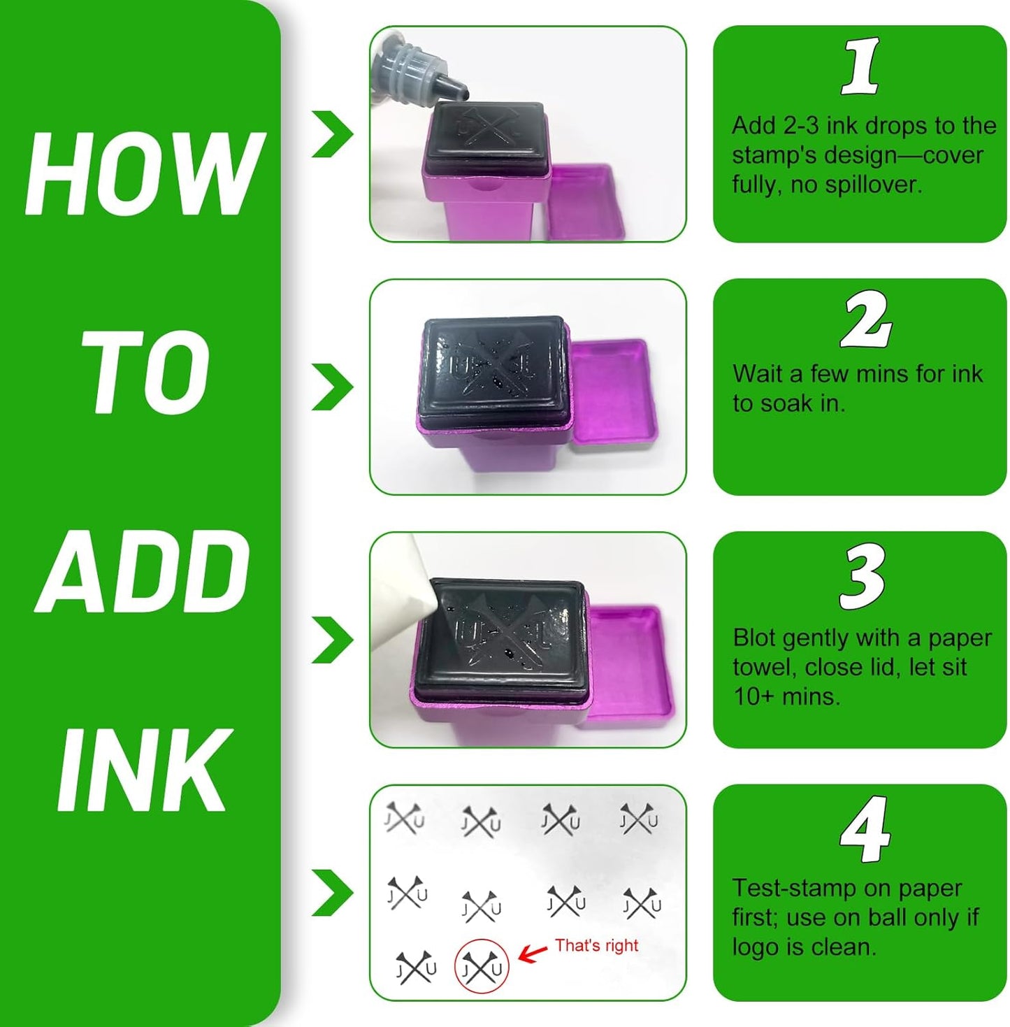 Personalized Golf Ball Stamp - Custom Golf Ball Marker, Waterproof & Long-Lasting Fun Imprint Monogram, Best Golf Accessories 2025 for Men, Large & Clear, Ideal Golf Gift for Dad, women, retirement