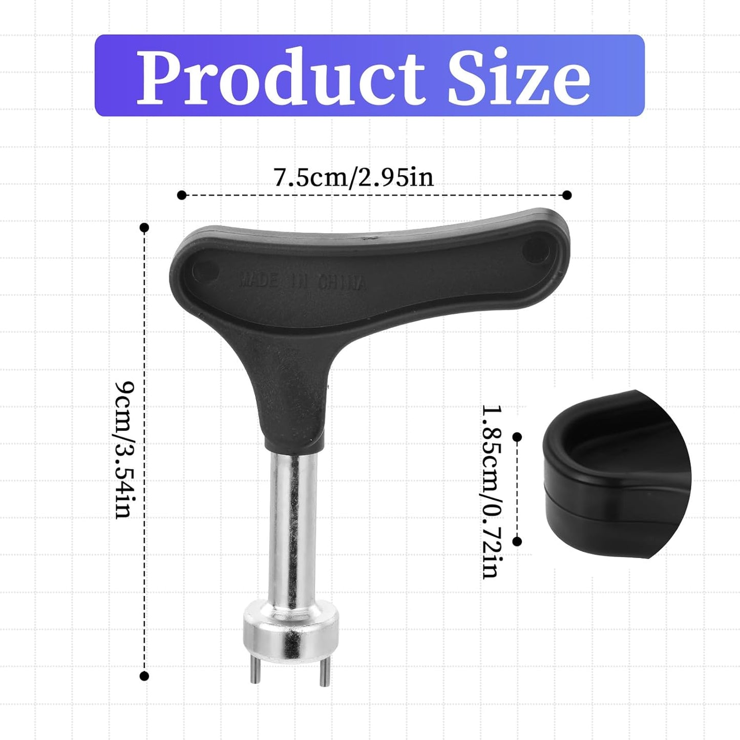 Golf Shoe Spikes Wrench, Stainless Steel Golf Shoes Spike Removal Tool Spike Shoes Adjustment Cleat Key Universal Spike Shoes Replacement Tool