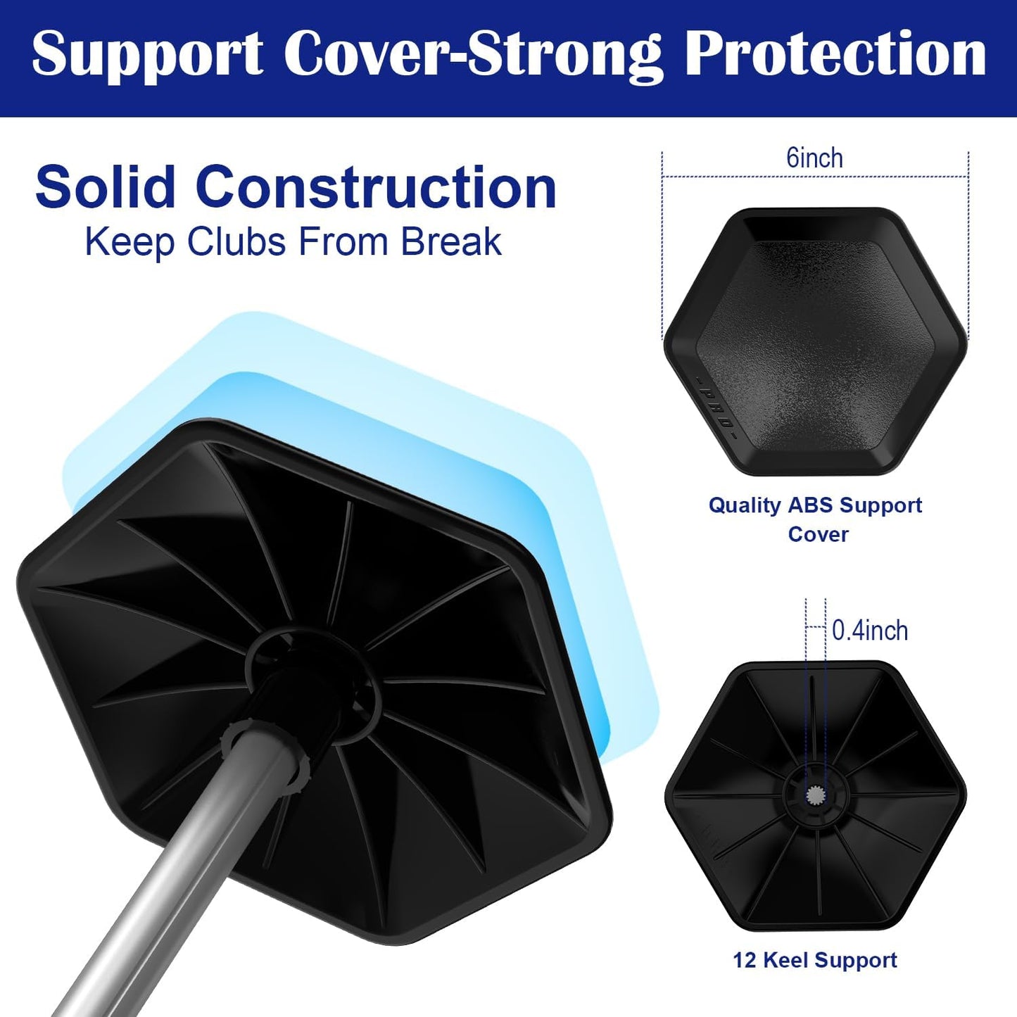 Golf Travel Bag Support Pole Aluminium Golf Travel Bag Pole 52In to Protect Golf Clubs from Impacts,Retractable Shaft Fit Golf Bag