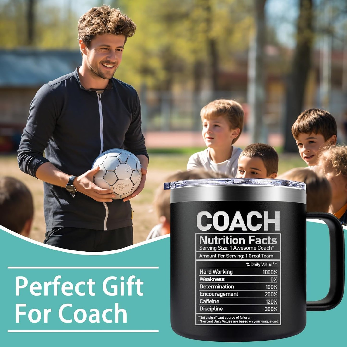 Fufendio Coach Gifts for Men - Best Coach Ever Mug 14oz - Football, Basketball, Baseball Coaches Appreciation Gifts - Christmas Gift for Soccer, Volleyball, Softball