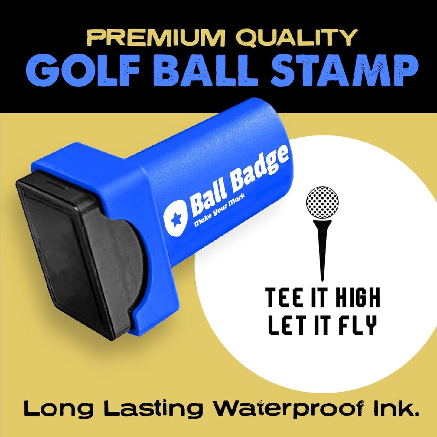 Ball Badge - Golf Ball Stamp (The Golf Series), Golf Ball Marker, Reusable Golf Ball Marking Tool to Identify Golf Balls