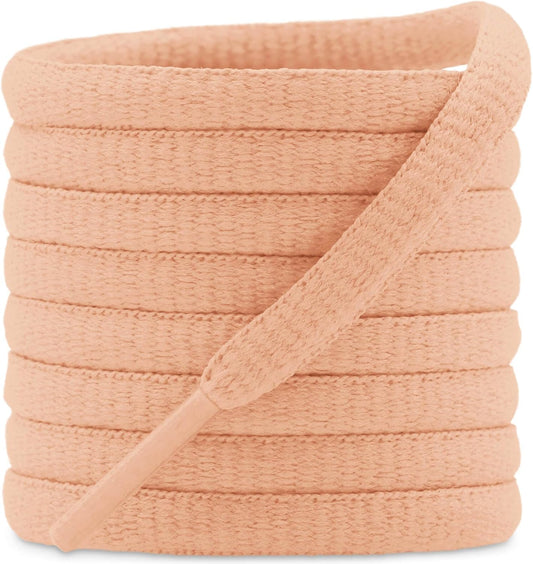 DELELE 2Pair Oval Shoes laces 42 Colors Half Round 1/4" Athletic ShoeLaces for Sport/Running Shoes Shoe Strings