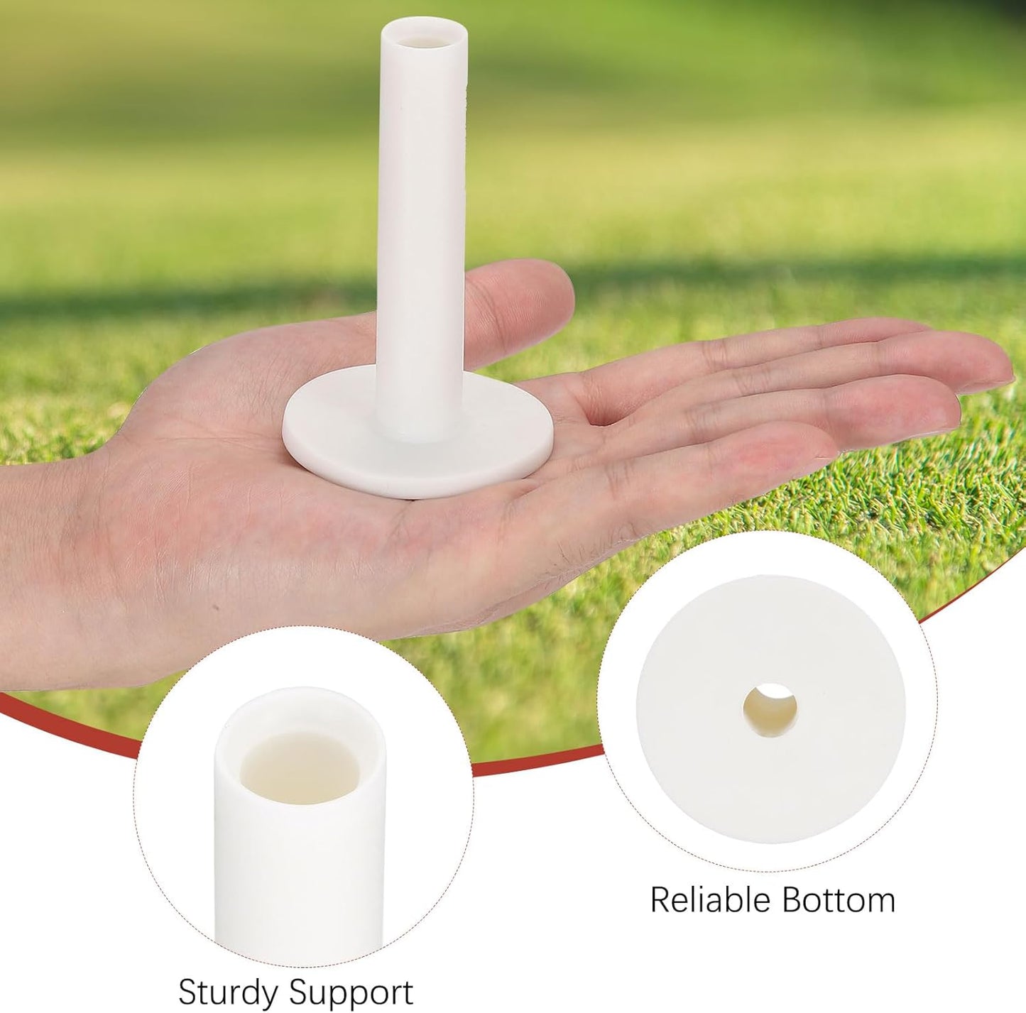 Rubber Golf Tees [] - Flexible Stable Ball Holder Use for Home & Outdoor & Indoor Tall Training Driving Range - [] Hitting Mats