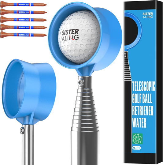 9ft/12ft Water Telescopic Golf Ball Retriever，Classic and Durable Stainless Steel Picker Upper, The Best Accessory Gift for Men and Women Golfers.
