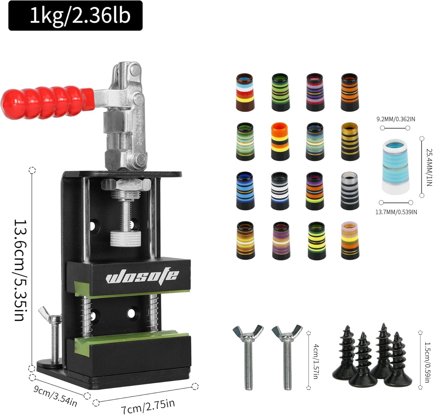 Golf Club Regrip Vise Tool, Professional Golf Grip Kit With Hook Knife And Grip Tapes, 17 Iron Club Ferrules, Golf Club Regripping Kit, Quick Shaft Clamp, Easy To Install, Simple To Operate, Golfer