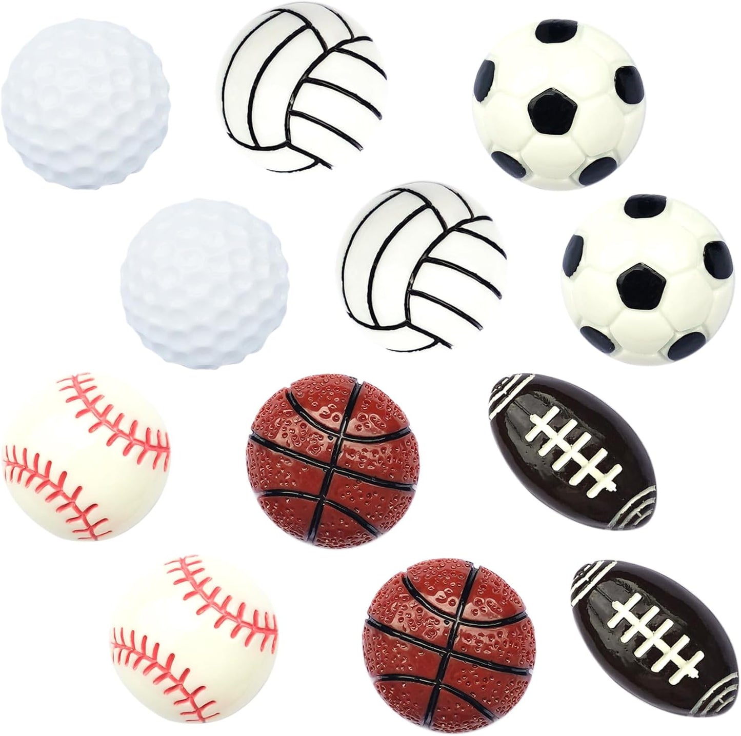 KEYDUACU Strong Ball Magnets,12Pcs 3D Sphere Magnets Sports Craft Decoration Magnet,Strong Fridge Magnets for Kitchen, School,Office Whiteboard, Cabinet and Dishwasher