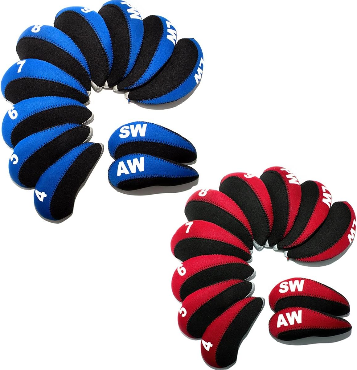 Golf Iron Club Head Covers Headcovers Set, Neoprene Golf Wedges Protective fits Taylormade M5 M6 Callaway PXG, Lightweight, Lob Wedge,Sand Wedge