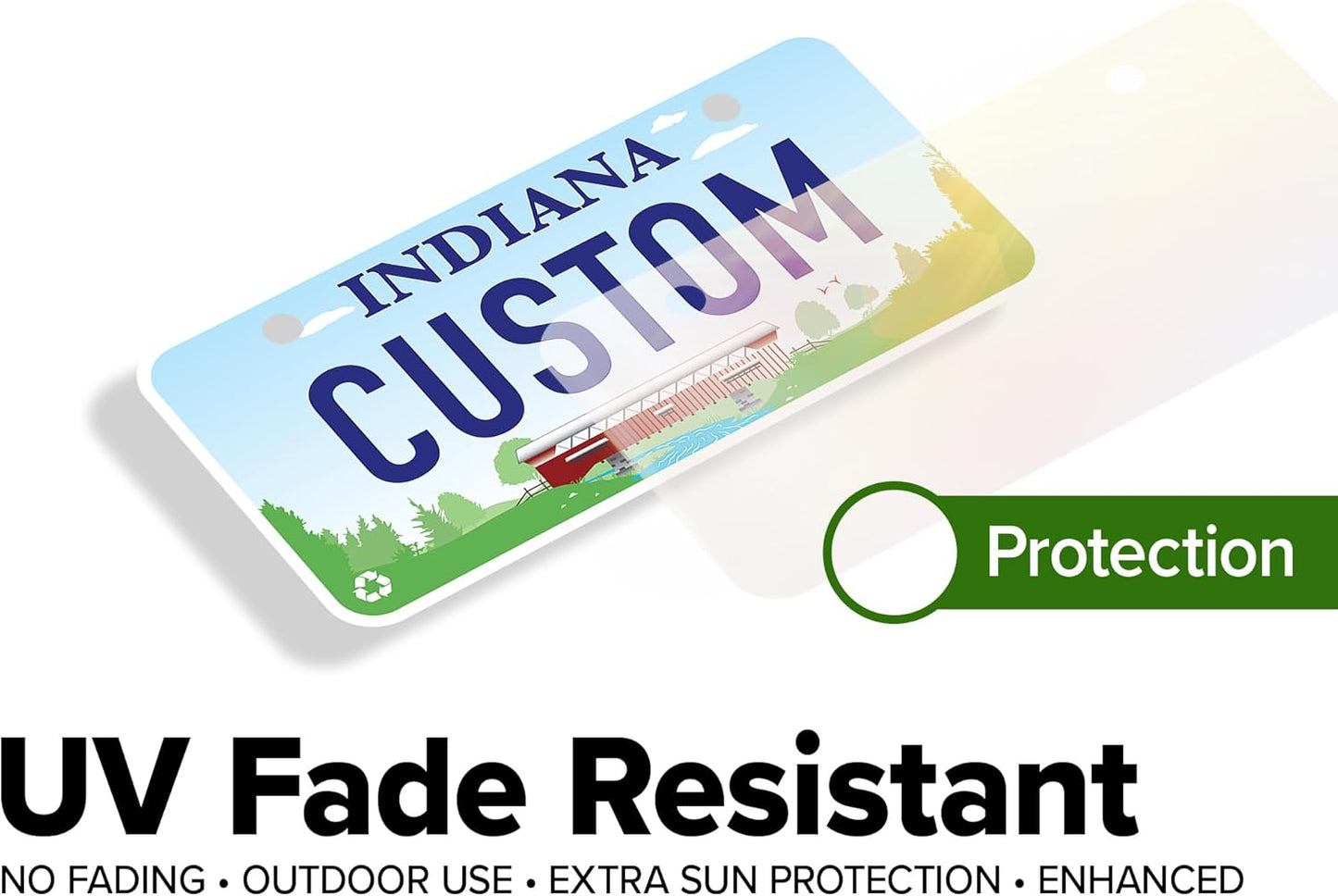 Mini License Plates, Personalized License Plates, Custom for Car, Bikes, ATV, Kids Car, Golf Cart, Jeep, 2x4 Inch, Rust-Free Fade Resistant Aluminum, USA Made by My Sign Center (Indiana)