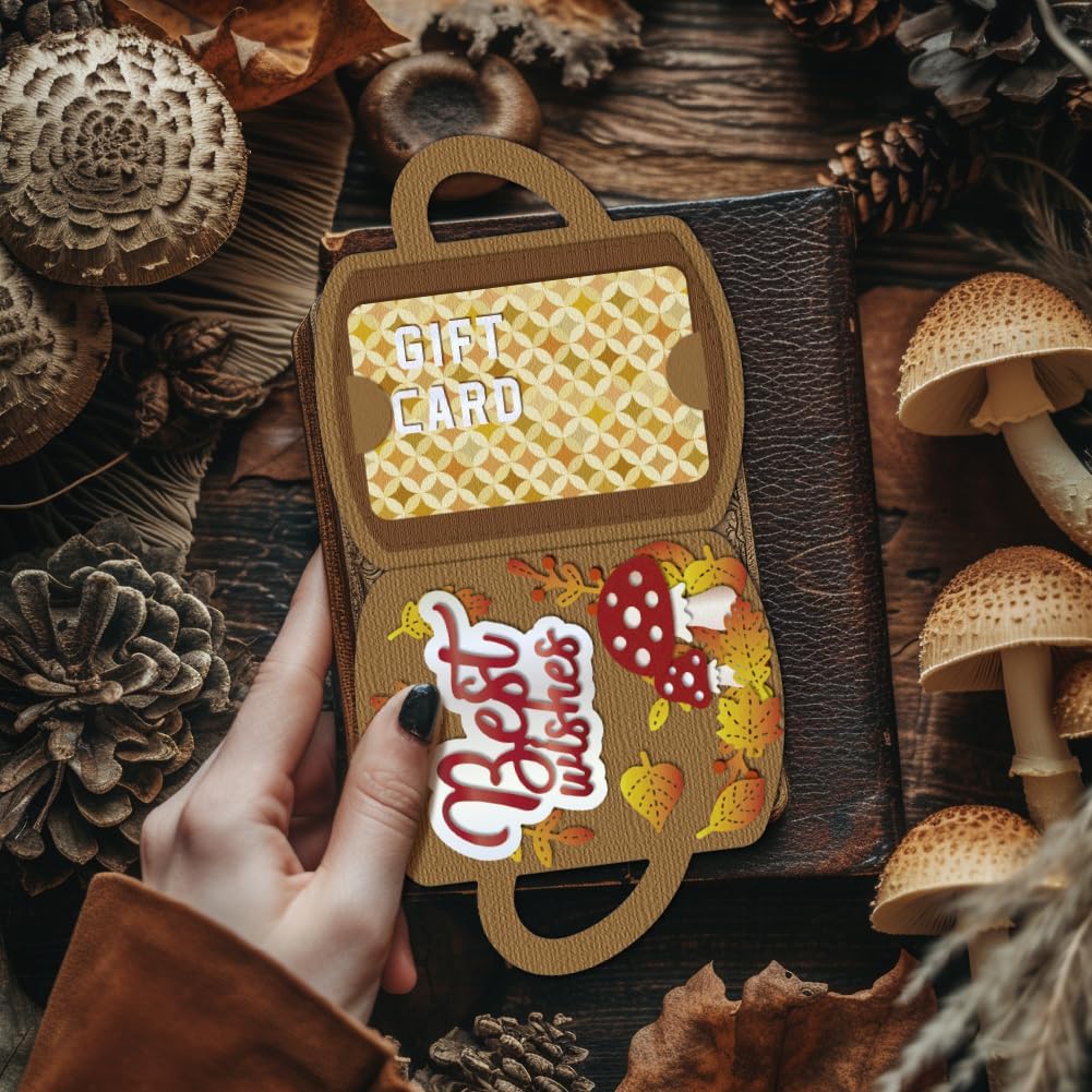 GLOBLELAND Cup Gift Card Holder Cutting Dies for Card Making Coffee Tea Cup Cut Die for DIY Scrapbooking Journal Embossing Paper Craft Decor