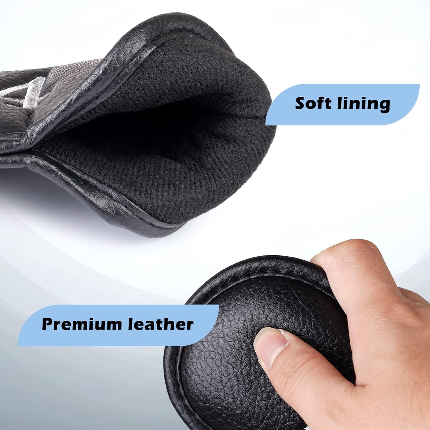 Craftsman Golf Magnetic Iron Headcovers Protective Cover with Large No. Available for Customize Name