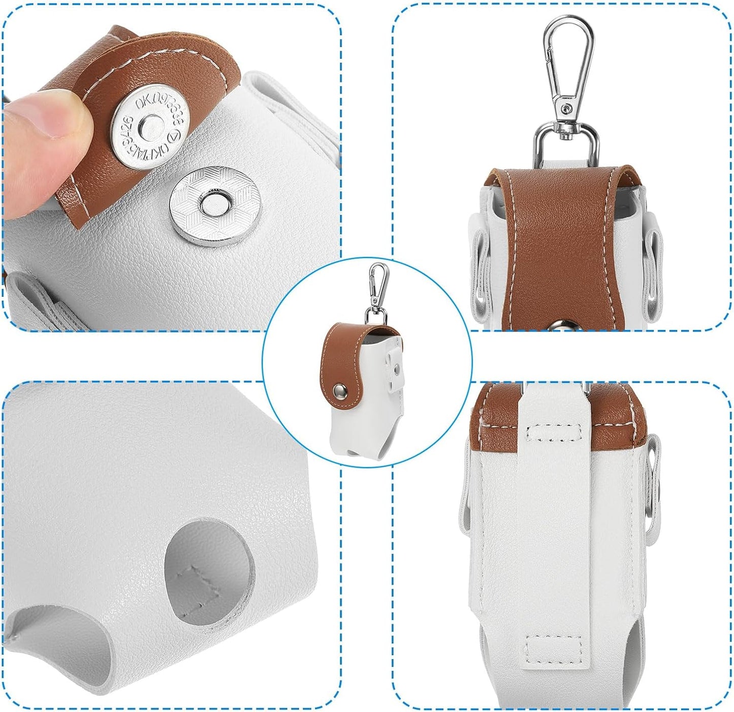 PATIKIL Golf Ball Waist Bag, Golf Ball Carry Pouch with Tee Holder, Buckle, Clip for Women Men Belt Golf Storage