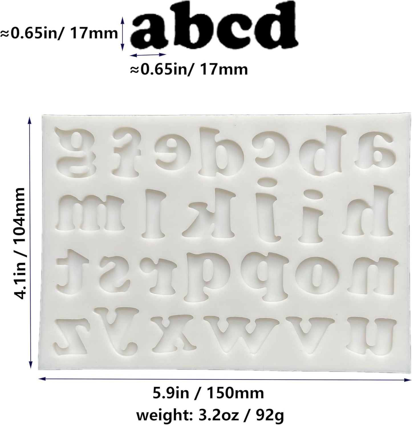 3-Piece Cooper Letters & Numbers Silicone Mold Set for Various Crafts - Perfect for Fondant Cakes, Chocolate, Resin, Gumpaste & DIY Creations