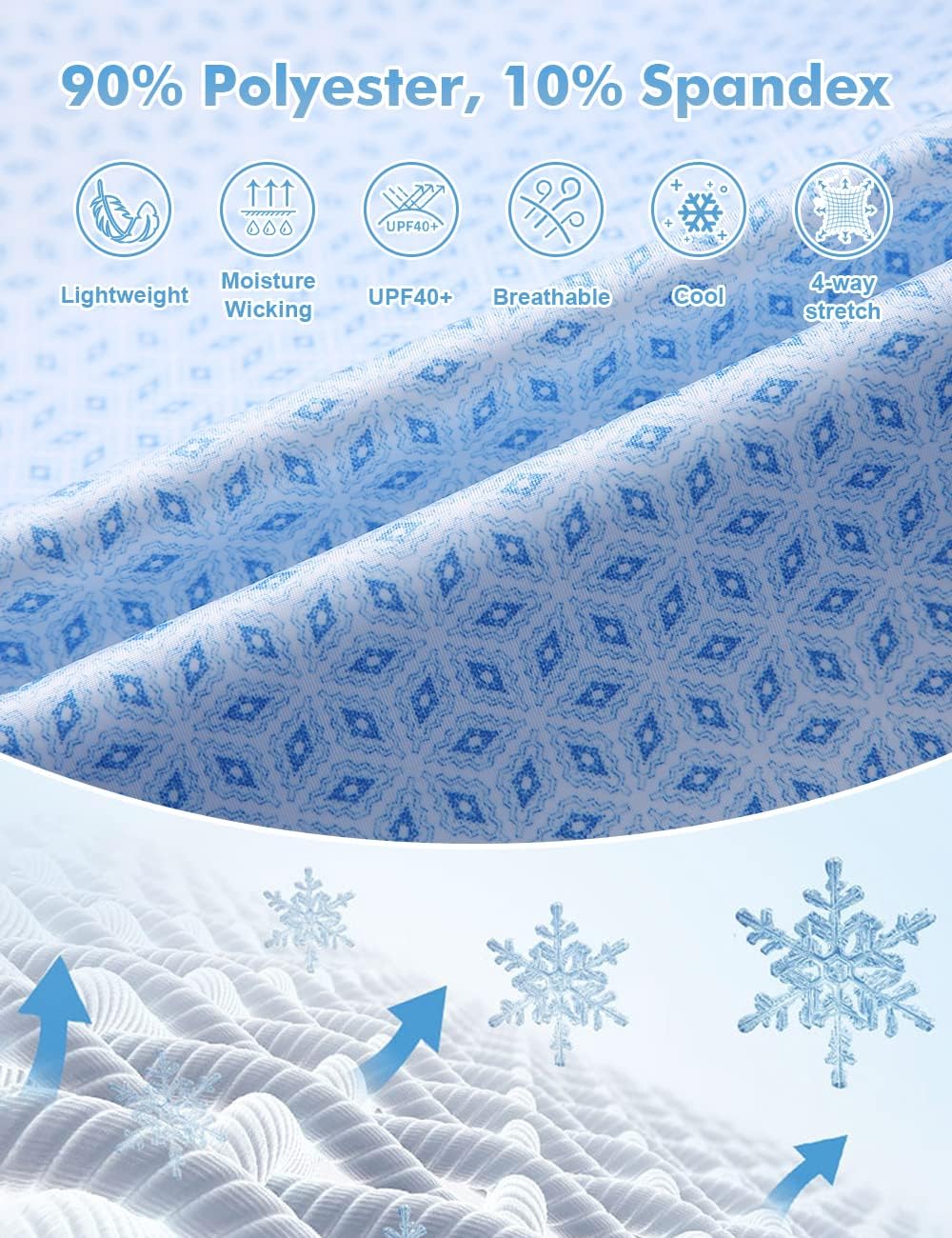 Hodaweisolp Golf Shirts for Men Dry Fit Print Moisture Wicking Performance Short Sleeve Polo Shirt