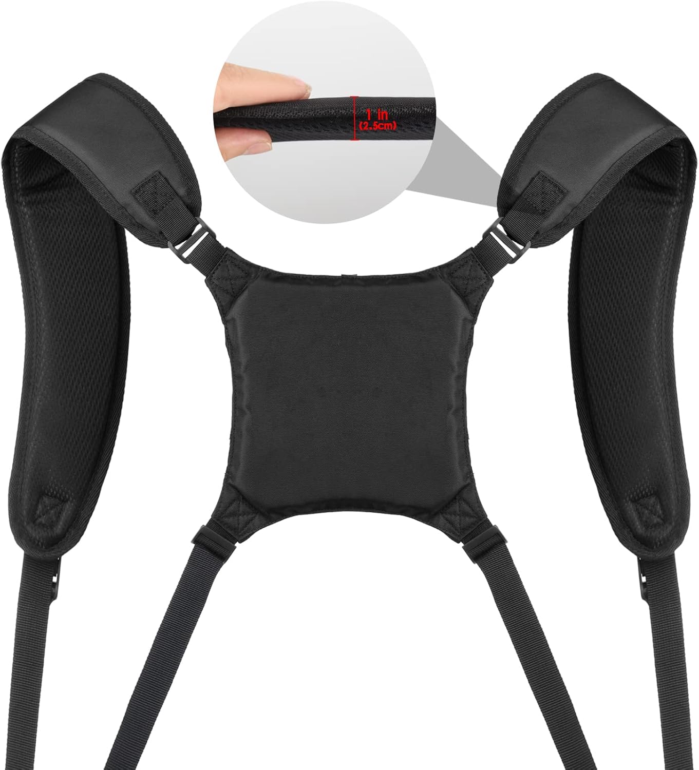 Golf Bag Strap Replacement, Golf Bag Straps Double Shoulder, Universal Padded Carry Strap Waterproof Comfort Golf Bag Backpack Straps Replacement Black