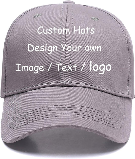 Custom Hats Design Your Own Logo Adjustable Baseball Caps for Running Workouts Personalized Dad Hats Fashion Sports Cap