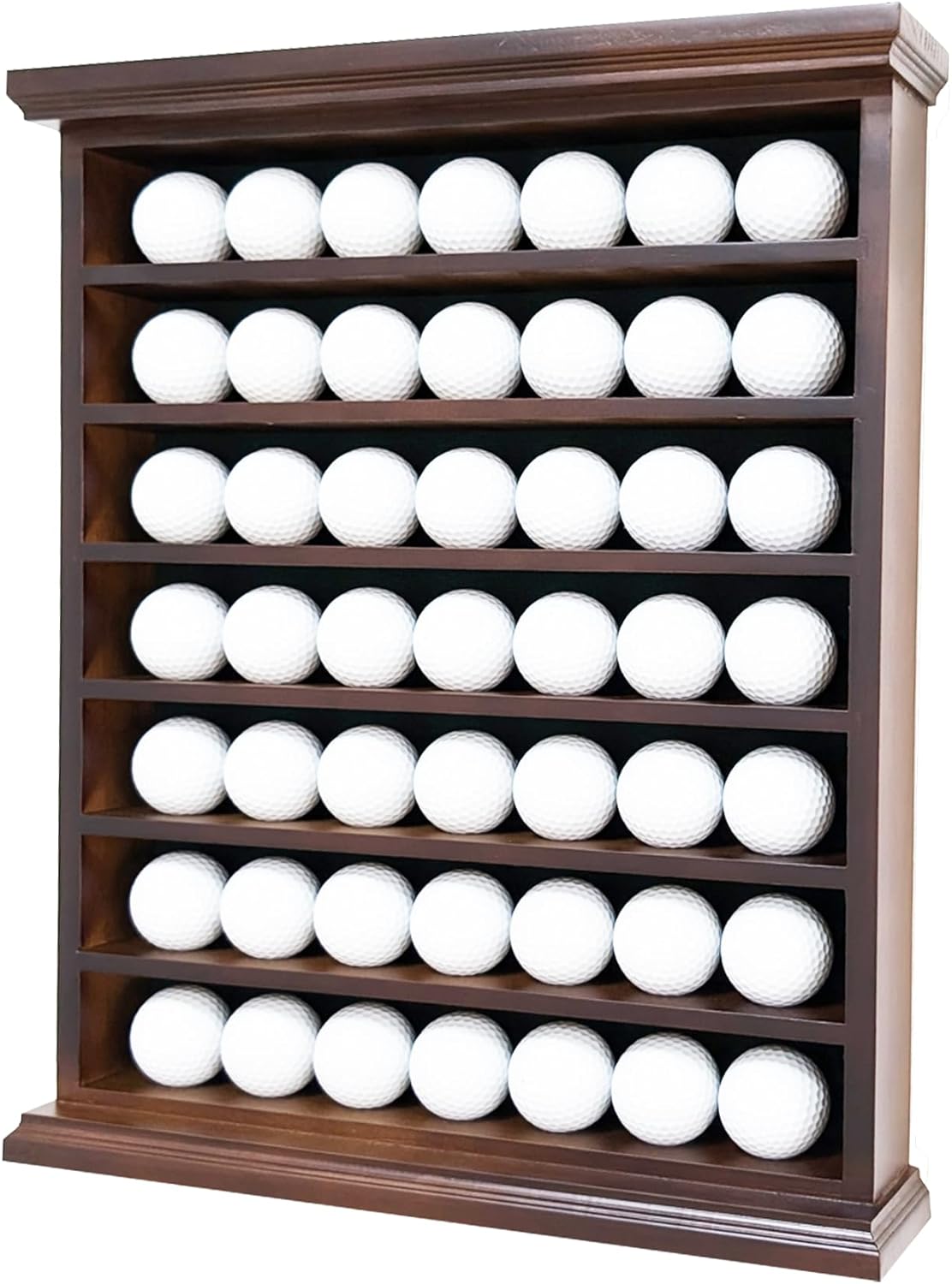 Exquisite Golf Ball Display Case - Wall Mount Shadow Box for Store or Exhibition, Solid Wood Organizer for Golf Memorabilia and Home Decor