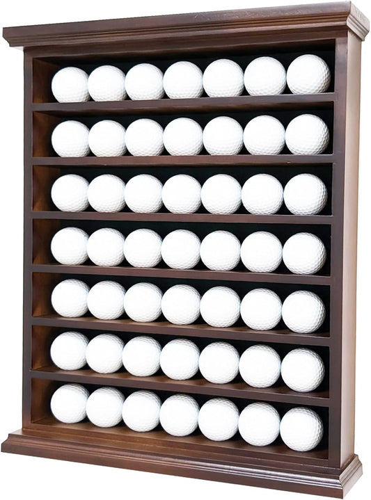 Exquisite Golf Ball Display Case - Wall Mount Shadow Box for Store or Exhibition, Solid Wood Organizer for Golf Memorabilia and Home Decor