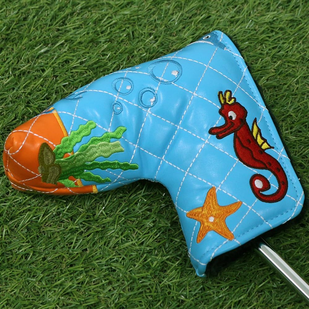 Golf Head Covers Blade Putter Cover Headcover Magnetic Closure Embroidered Fit for Most Brands Scotty Cameron Odyssey Blade Taylormade Ping ect.