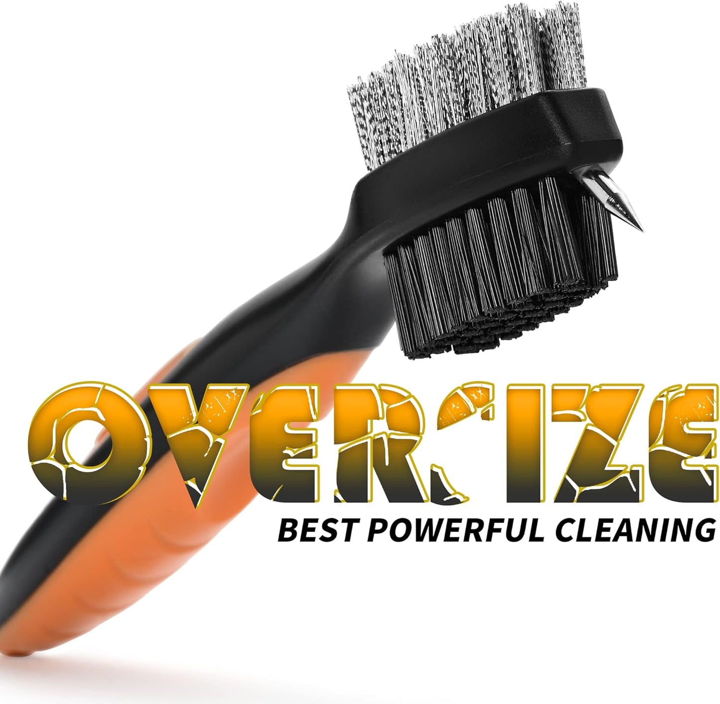 Mile High Life Golf Club Brush, Club Groove Cleaner with 2 Ft Retractable Extension Cord and Aluminum Carabiner, Golf Bag Accessories for Men and Women