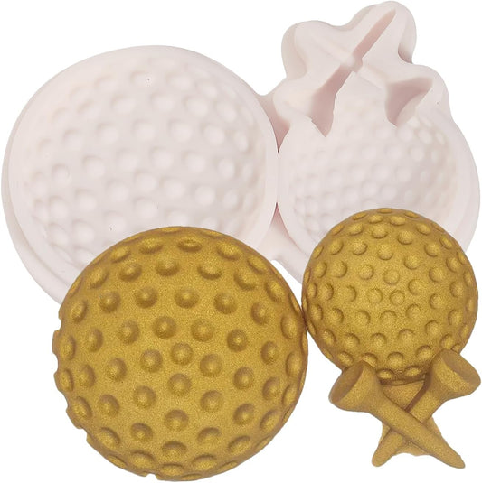 1pcs Golf Fondant Mold, Silicone, 3D, Cake Decoration, Cupcake Toppers, Mousse, Flower Paste, Biscuits, Modeling Clay, Plaster Pendants