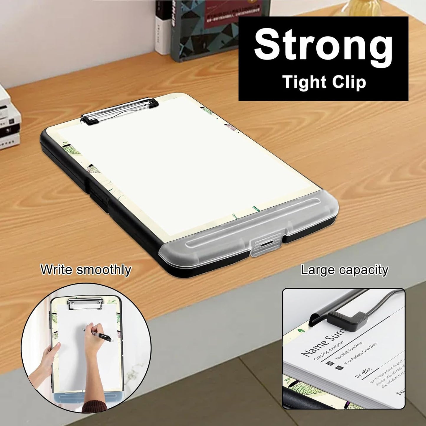 Clipboard with Storage - Large Capacity,Nursing Clipboard with Pen Holder,Heavy Duty,Plastic Side-Opening Folder for Teacher,Nurse - Dragonfly