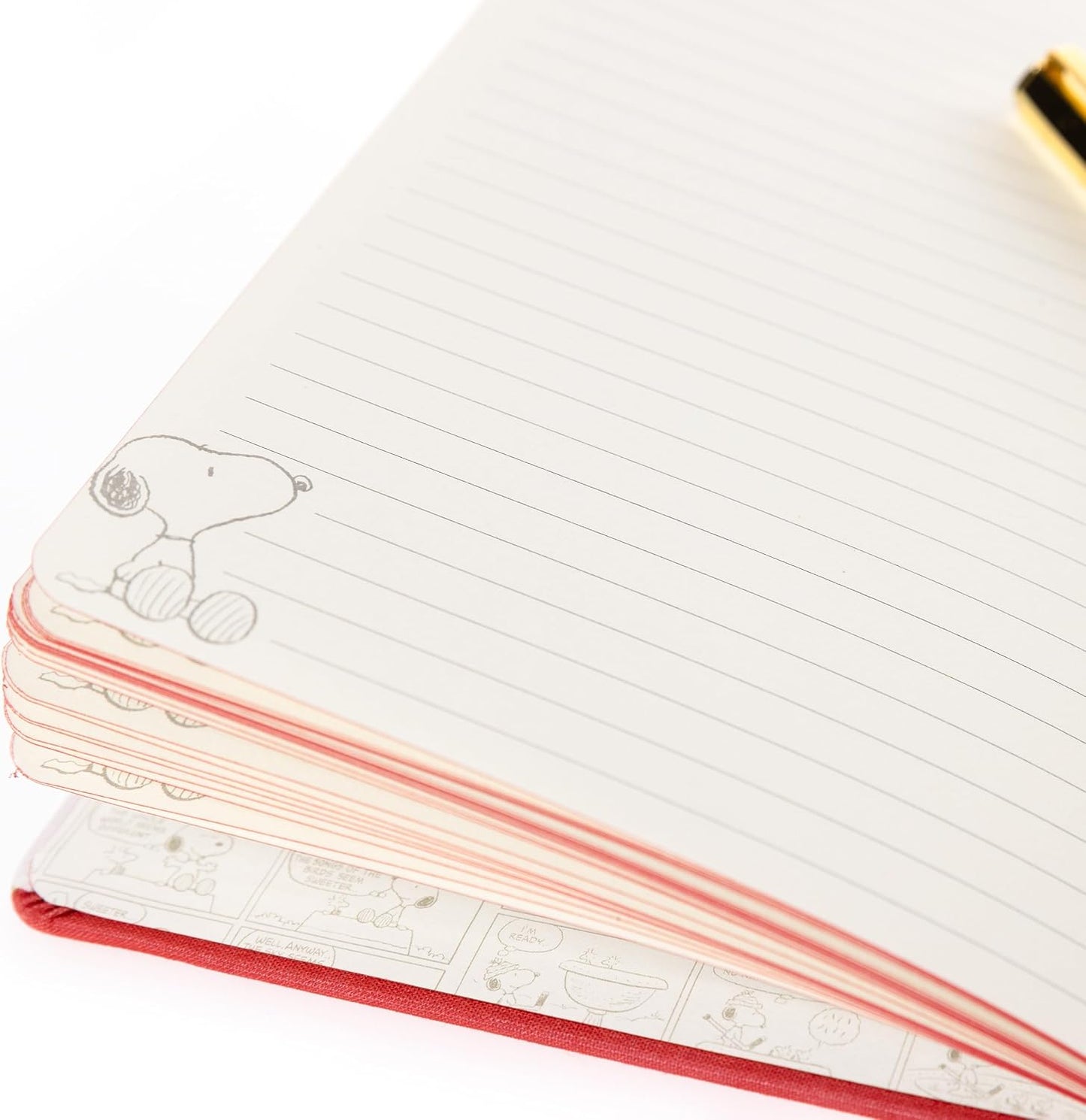 Graphique Snoopy Lined Journal Plus Pen Luxe Collection, Hardcover Diary Notebook for Writing, Gold Foil Embossing, 160 Pages, 6” x 8”