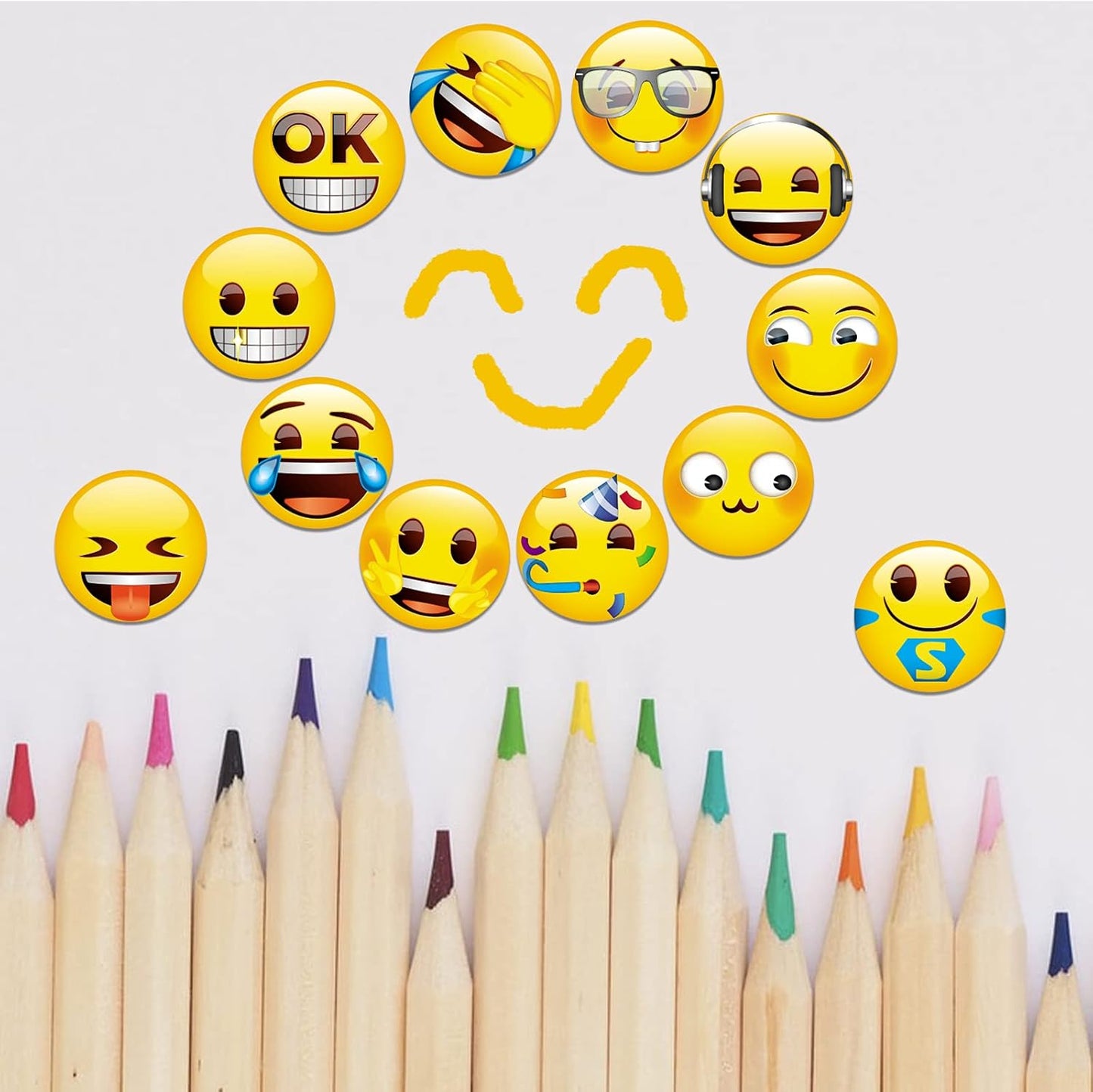 MORCART 28PCS Emoji Fridge Magnets Refrigerator Funny Fridge Magnets Cute Magnets for Whiteboard Locker Decorative Magnets Magnets for Office and Kitchen - Gifts for Lady and Emoji Enthusiasts