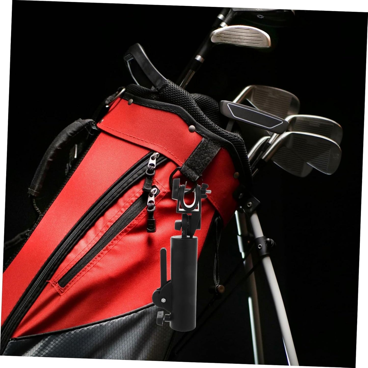 Golf Cart Umbrella Holder Adjustable Clamp Stand for Multi-Purpose Use Versatile Design for Golfing Secure Stability for Windy Conditions