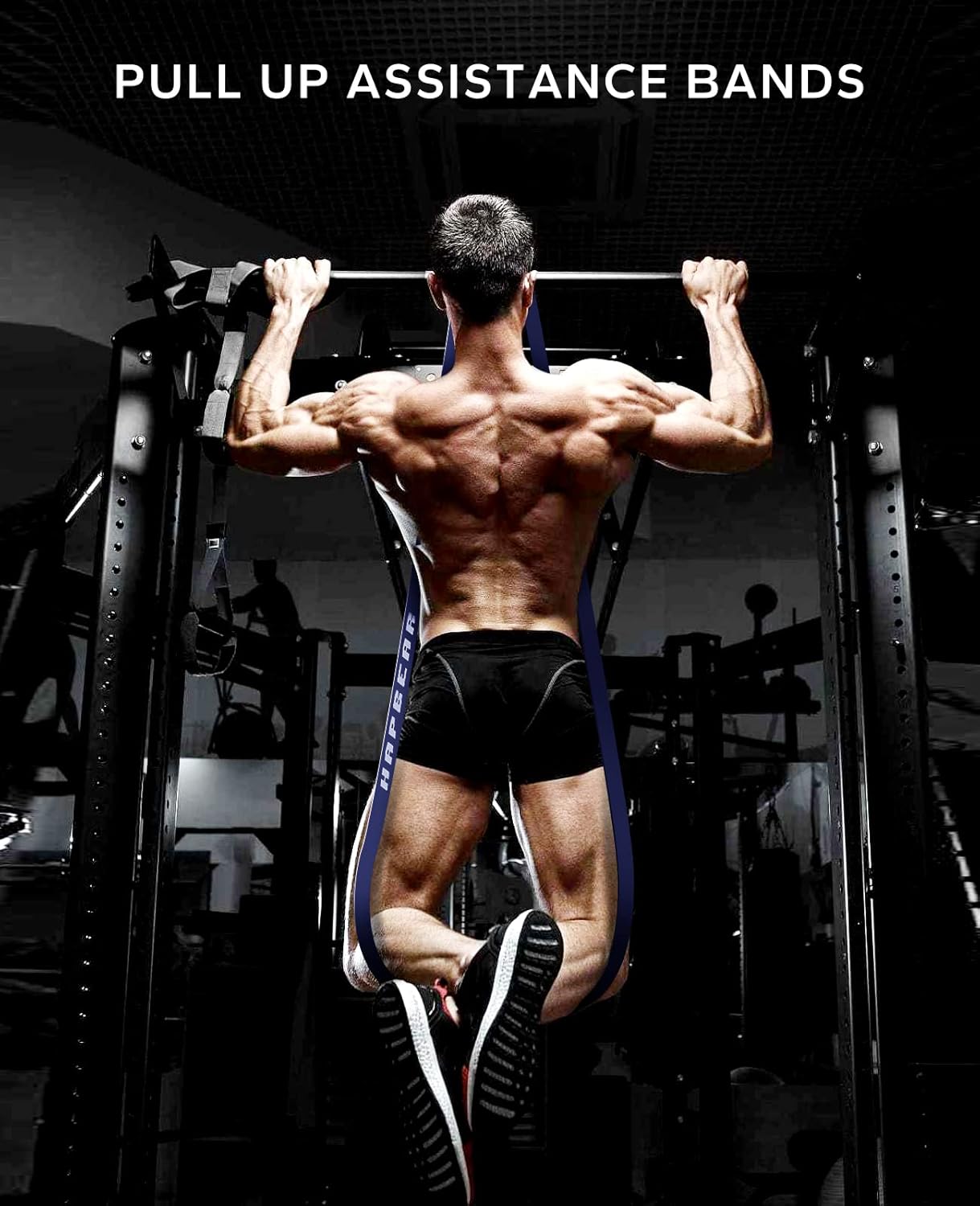 HAPBEAR Pull Up Assistance Bands Set of 5 - Resistance Bands for Working Out, Stretching, Physical Therapy, Muscle Training