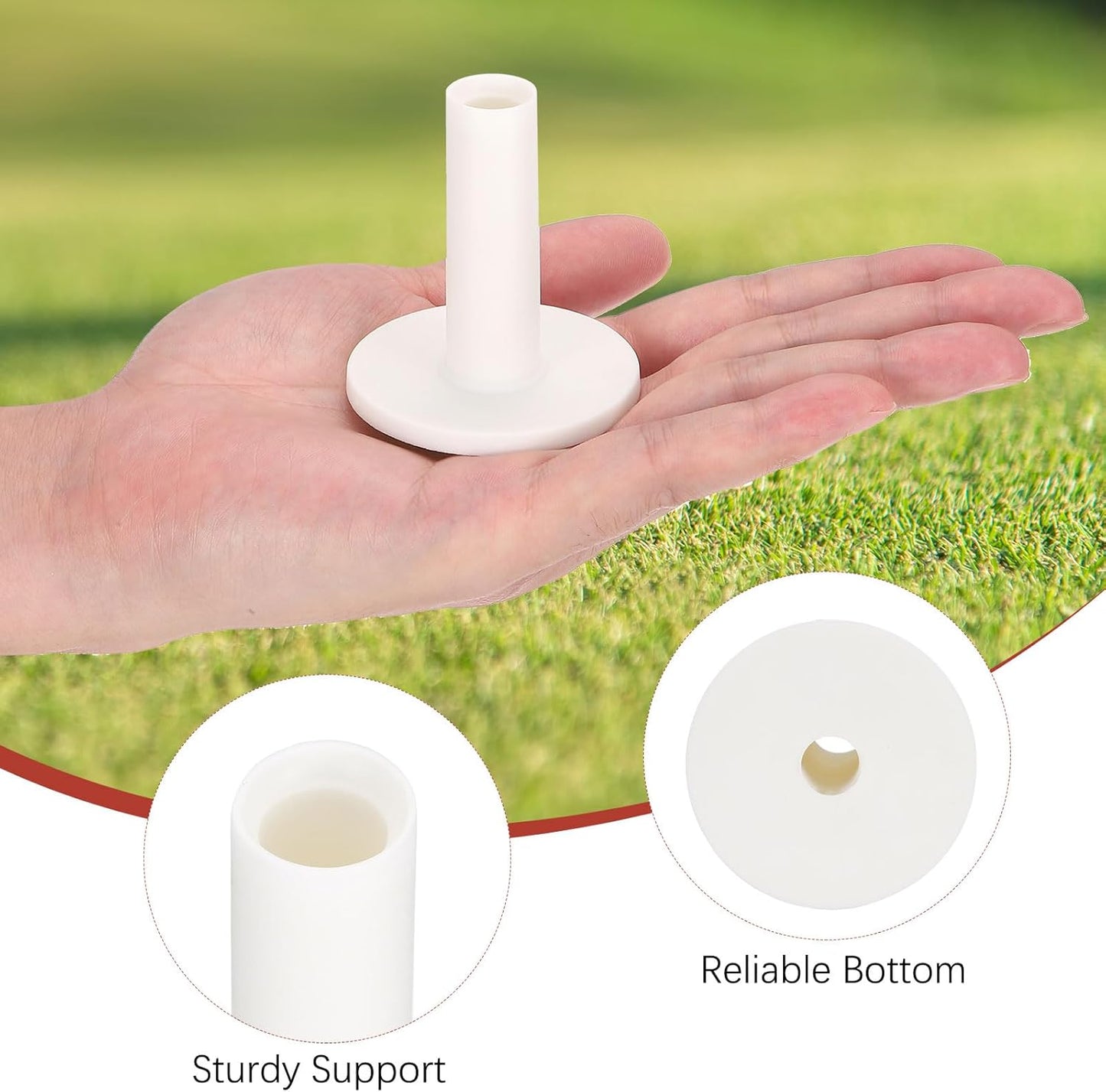 Rubber Golf Tees [] - Flexible Stable Ball Holder Use for Home & Outdoor & Indoor Tall Training Driving Range - [] Hitting Mats