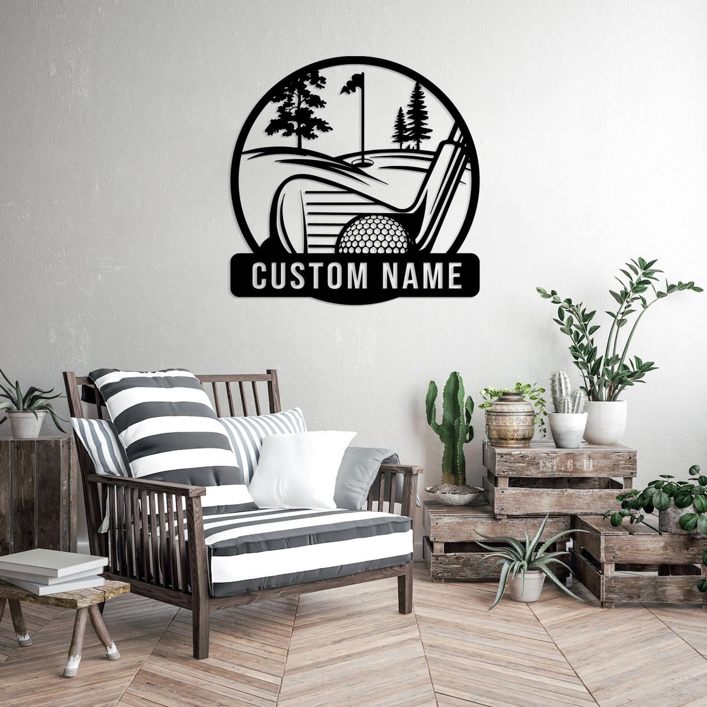 Custom Golf Metal Signs, Personalized Signage Wall Art Decor, Golfer Name Signs, Golf Metal Home Decor, Golf Club Signs (Style-6)