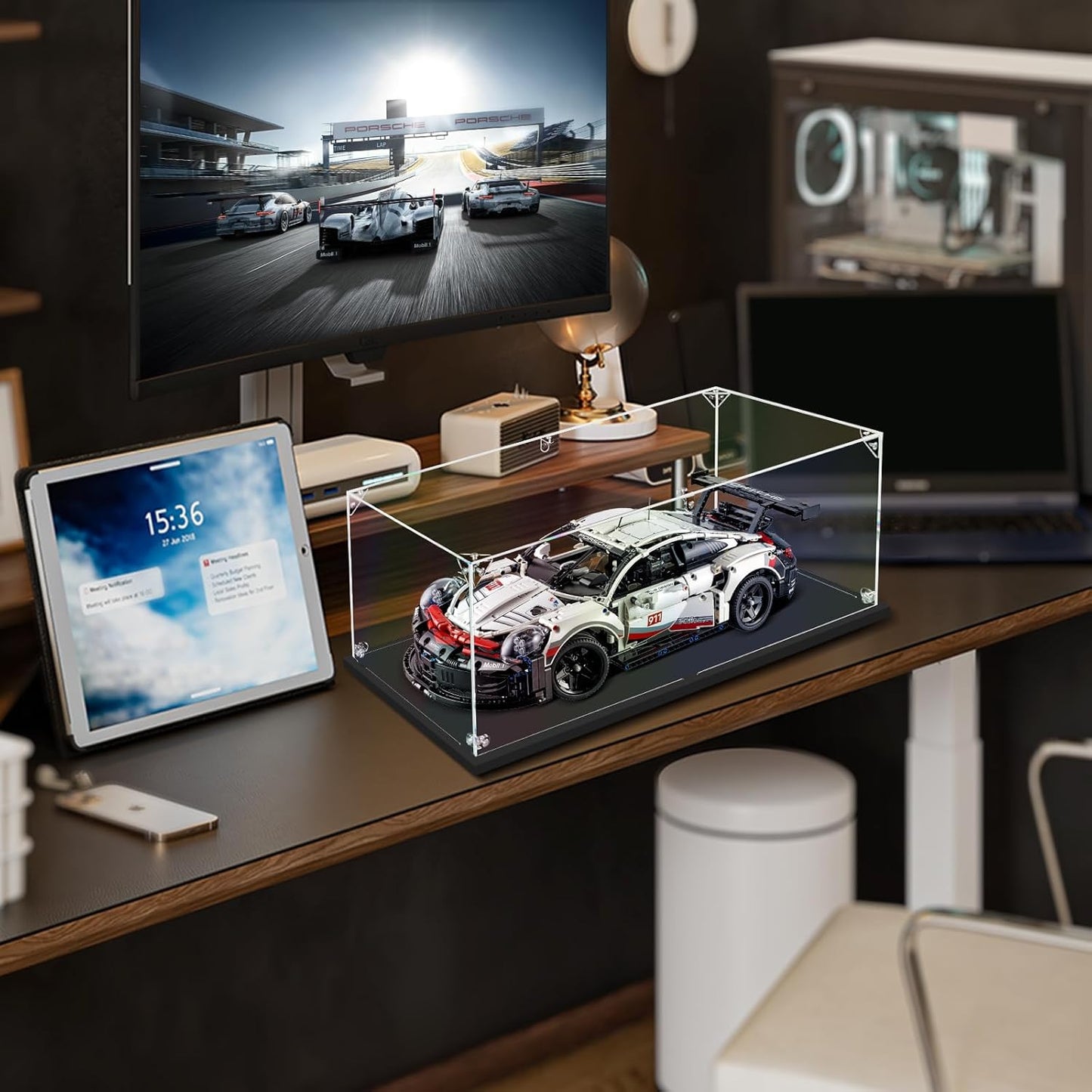 3MM Acrylic Display Case for 1:14 Scale Diecast Car Model Car Thickened Clear Acrylic Display Box for Lego 42123 / 42154 (15.75x7.87x5.91inch, 1:14 )