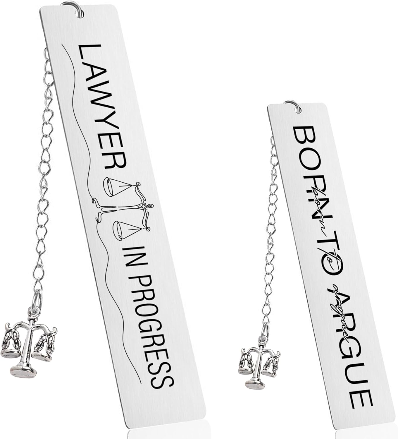 Lawyer Gifts Law Student Bookmark - Double Sided Novelty Law Student Gift for Future Attorneys, Metal Book Marks for Legal Professionals Graduation Birthday