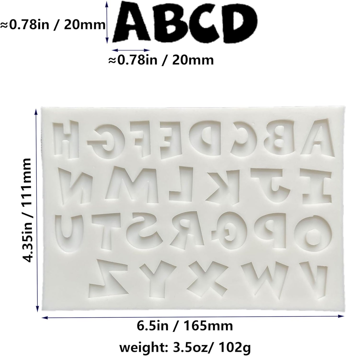 3-Piece Comics Cartoon Style Letters & Numbers Silicone Mold Set for Various Crafts - Perfect for Fondant Cakes, Chocolate, Resin, Gumpaste & DIY Creations
