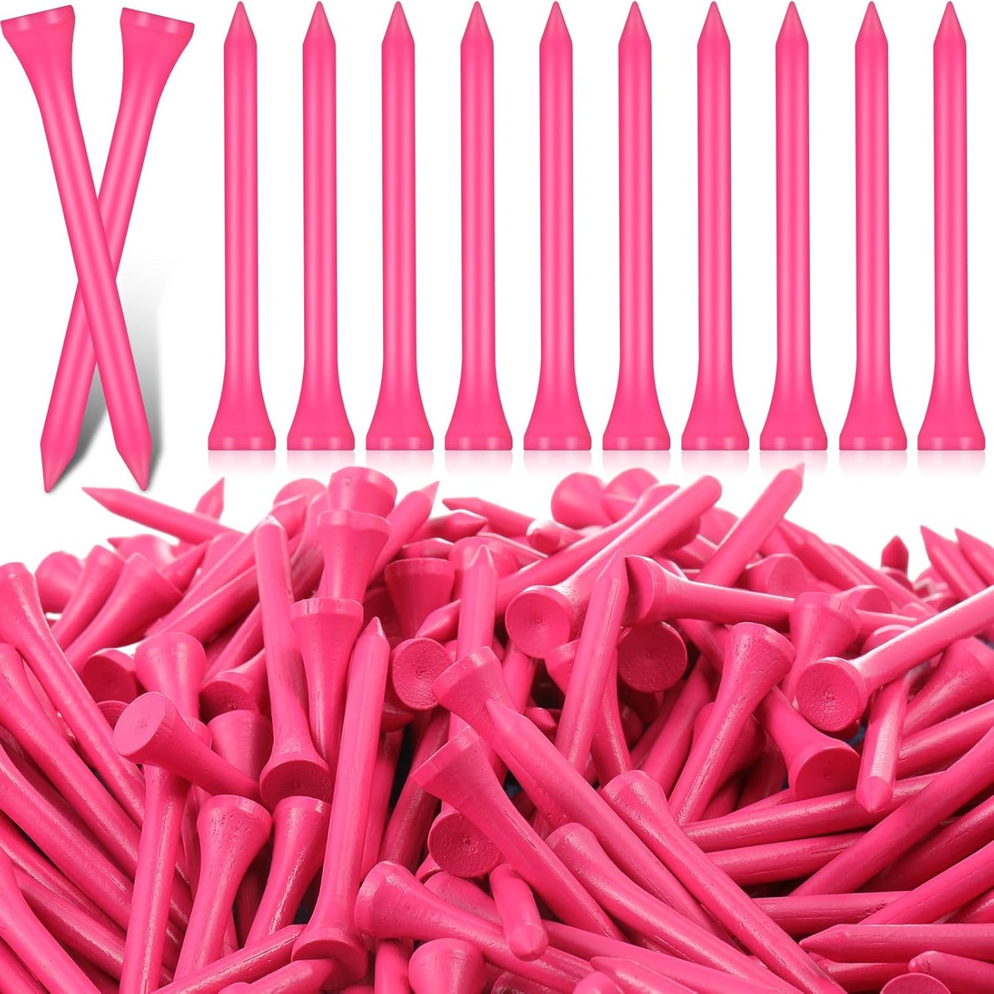 Mudder 600 Pack Golf Tees Bulk Wooden Golf Tees Wood for Men Balls Accessories