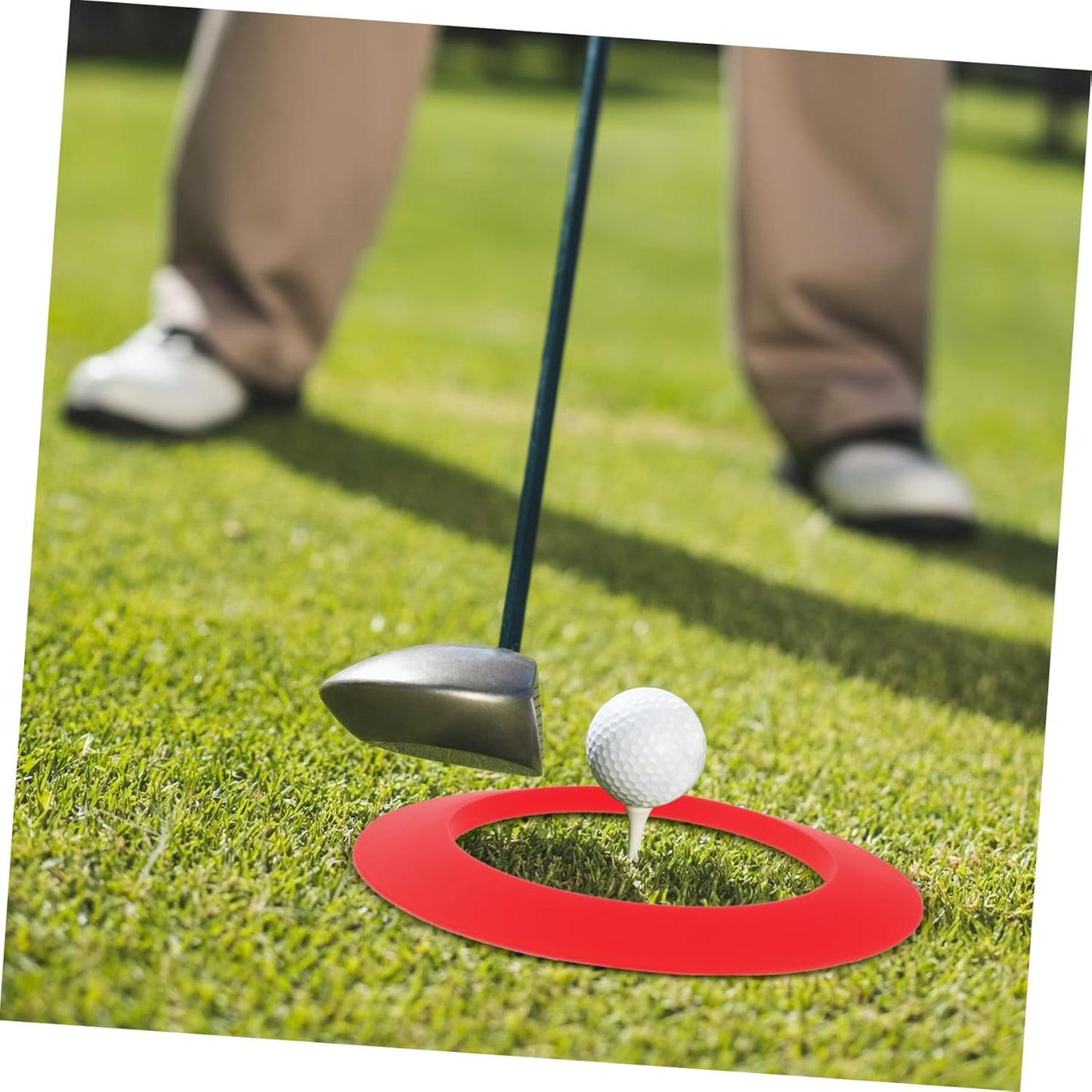 Happyyami Golf Putting Cup Ring Golf Hole Target Circles Silicone Golfs Green Hole Cup Rings Golf Training Tool
