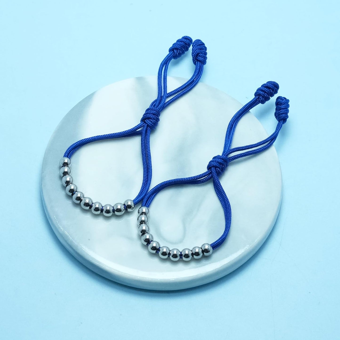 LAMIBEE Pack of 2 Golf Glove Bead Stroke Counter, 10 Stainless Steel Beads Score Counter for Gloves, Stroke Count Resizable Easy to Adjust Golf Round Scoring Tracker Accessory