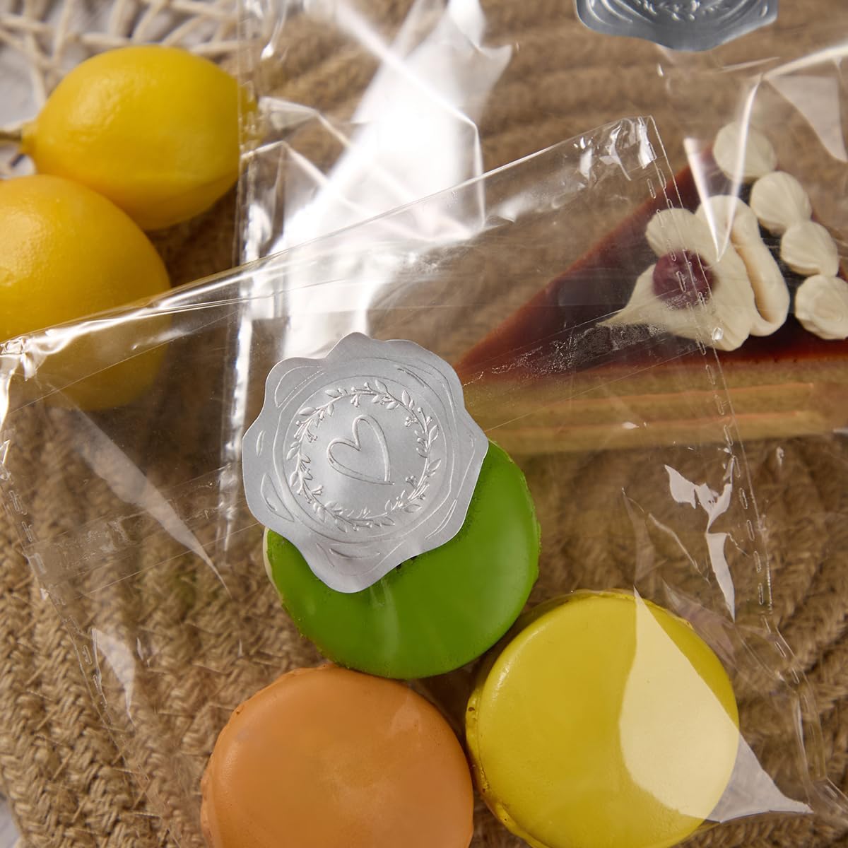 300 Pieces Embossed Silvery Foil Stickers for Envelopes, Wedding Invitations, Christmas Greeting Cards Envelopes (Silvery Heart-Love)